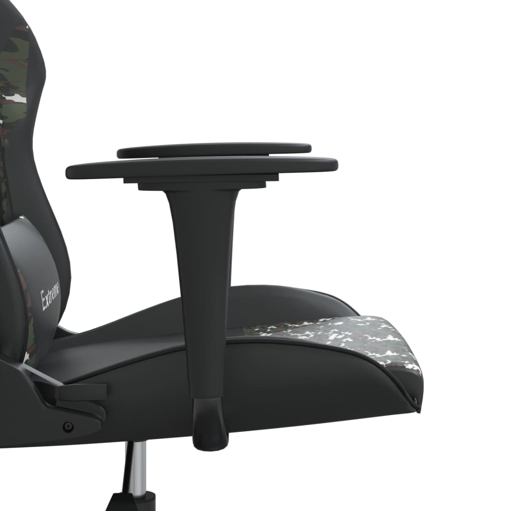 Gaming chair, black and camouflage, eco-leather