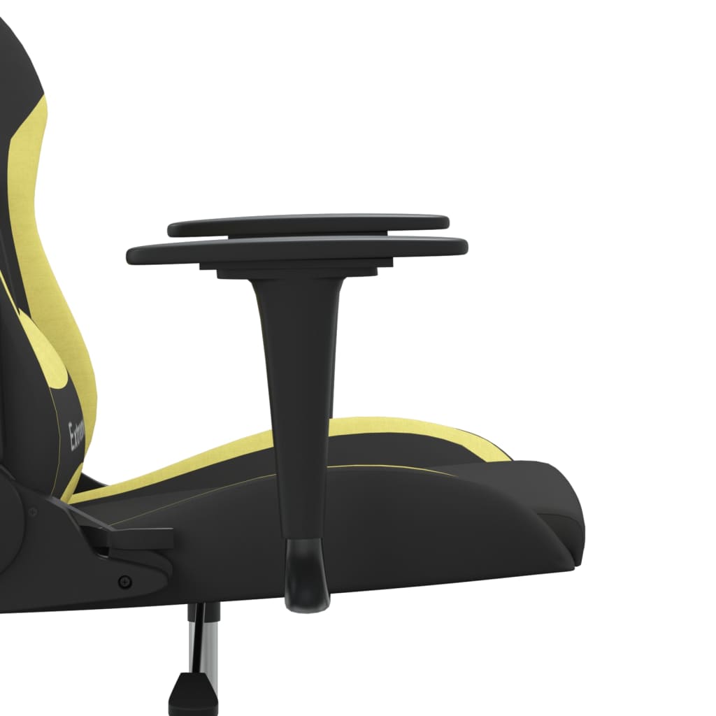 Gaming chair, black and light green, textile