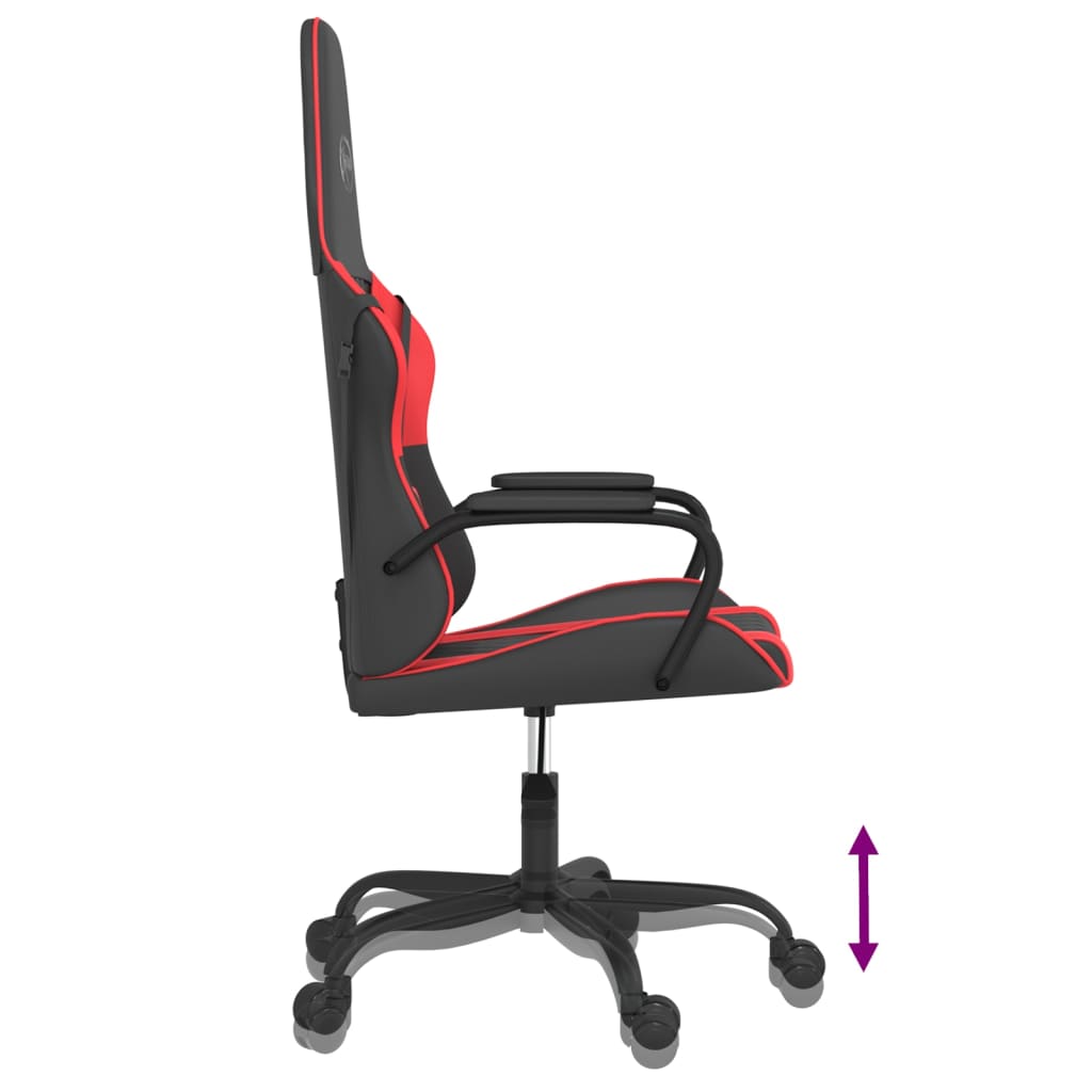 Gaming chair, black and red, eco-leather