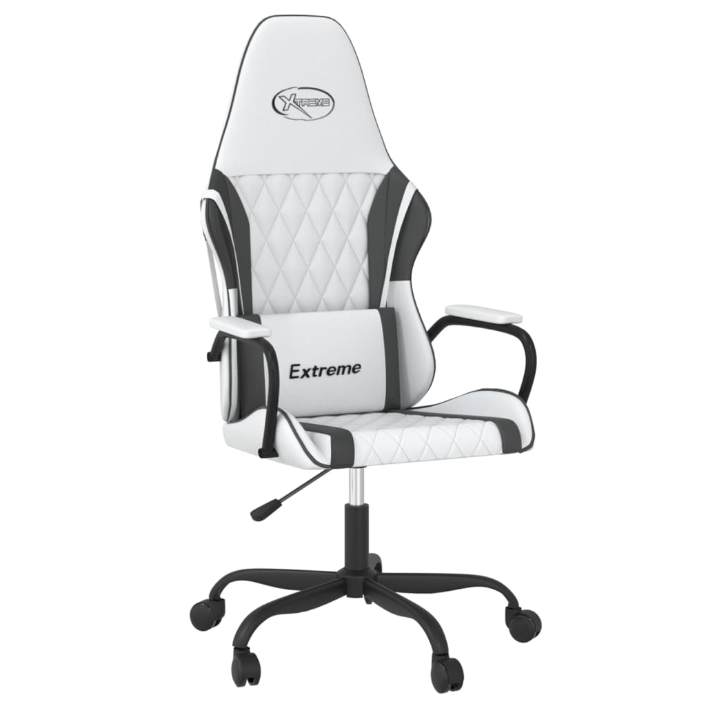 Gaming chair, black and white, eco-leather