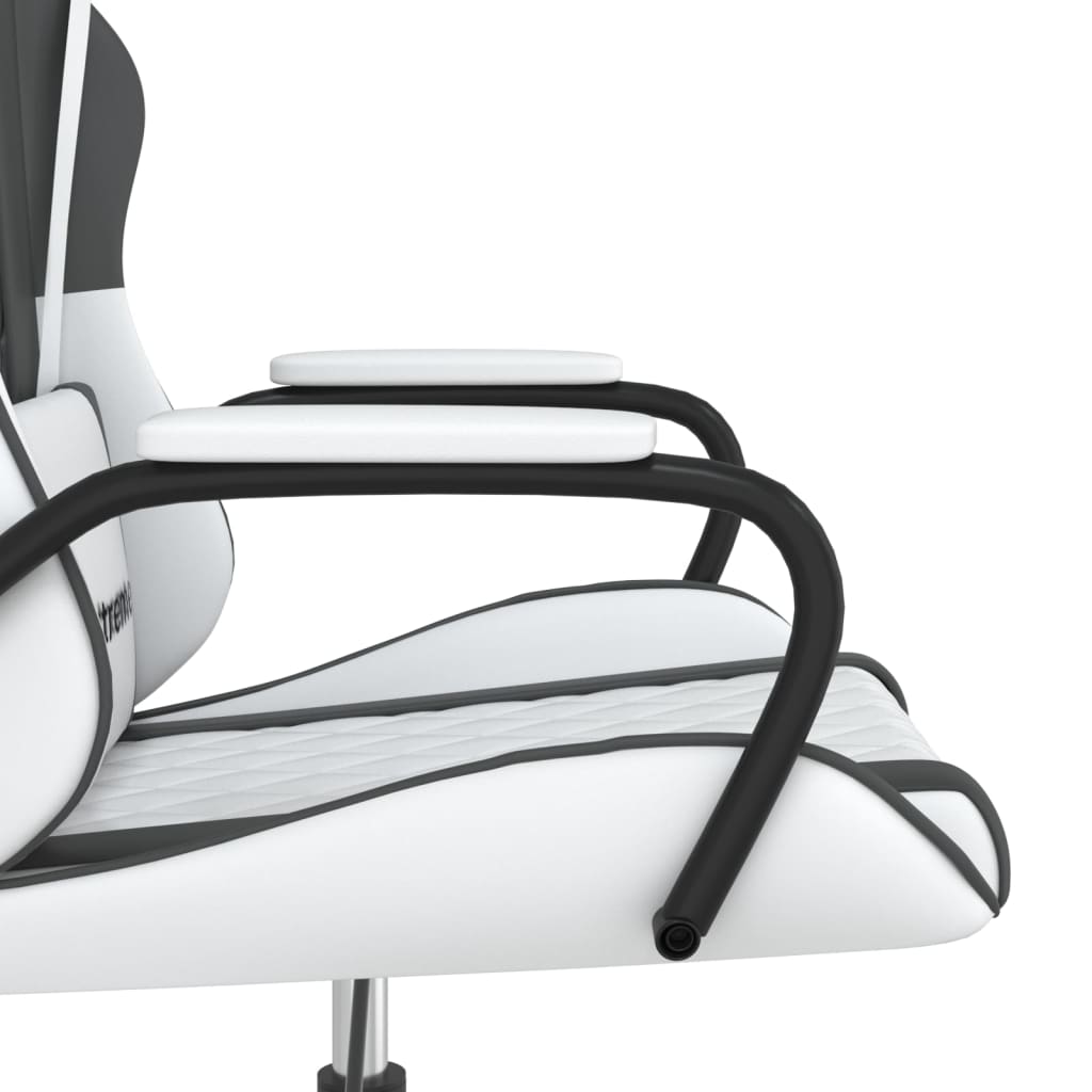 Gaming chair, black and white, eco-leather