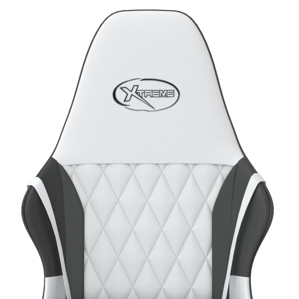 Gaming chair, black and white, eco-leather