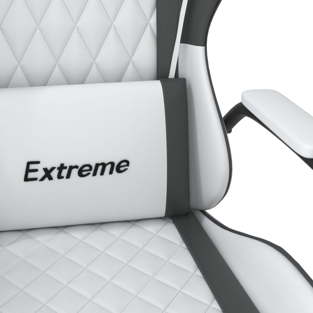 Gaming chair, black and white, eco-leather