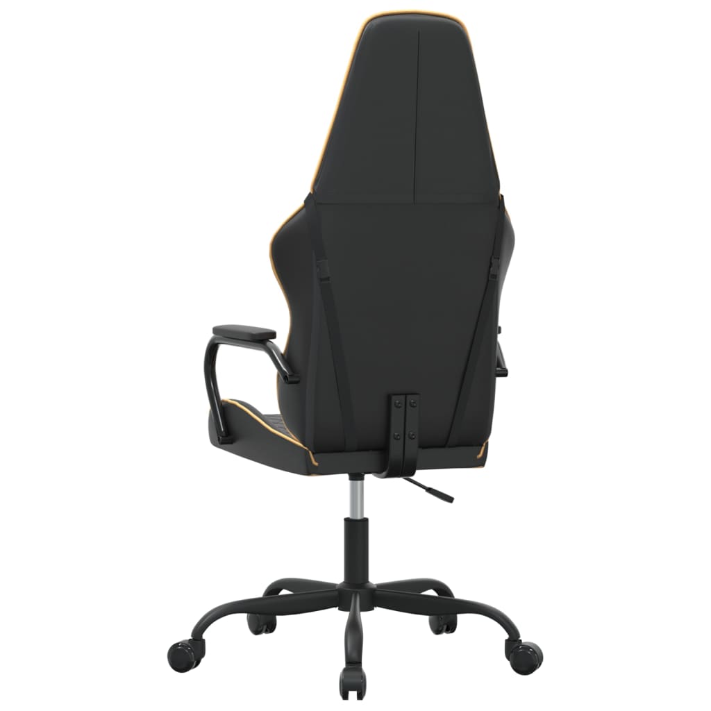 Gaming chair, black and gold, eco-leather