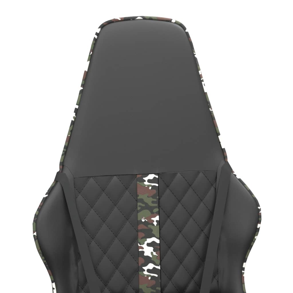 Gaming chair, black and camouflage, eco-leather