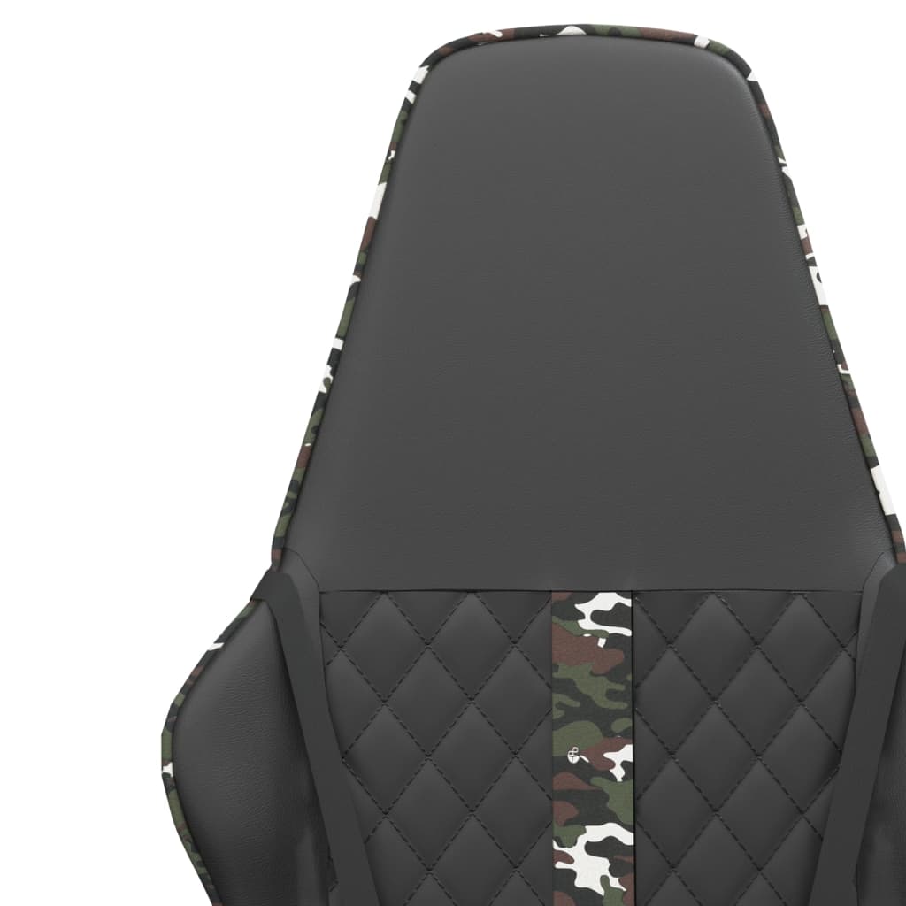 Gaming chair, black and camouflage, eco-leather