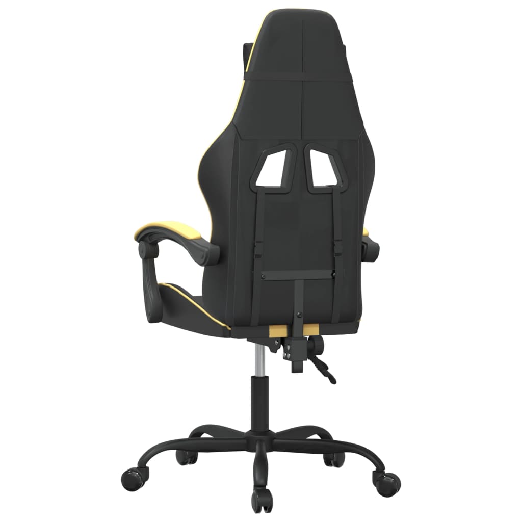 Gaming chair, black and gold, eco-leather