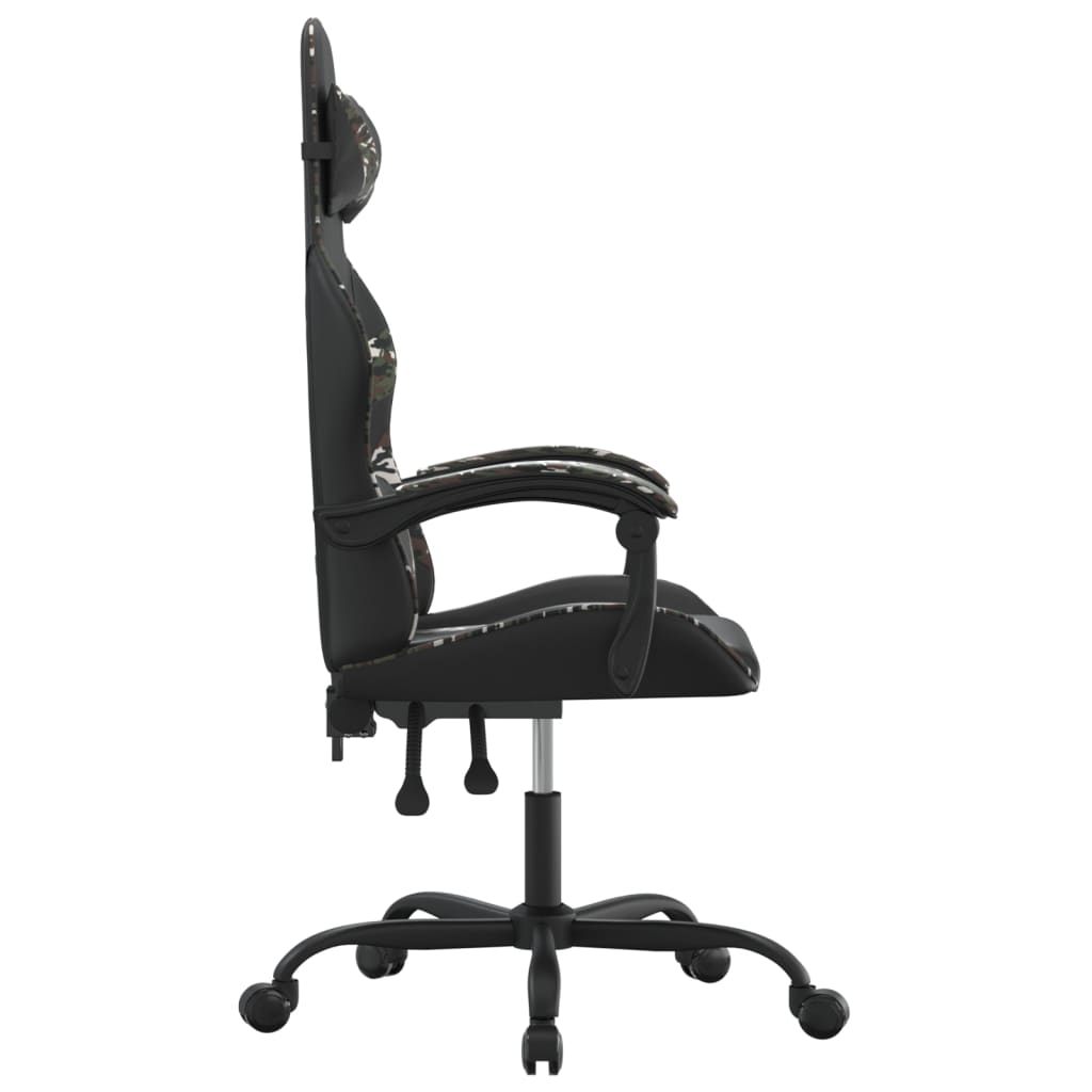 Gaming chair, black and camouflage, eco-leather