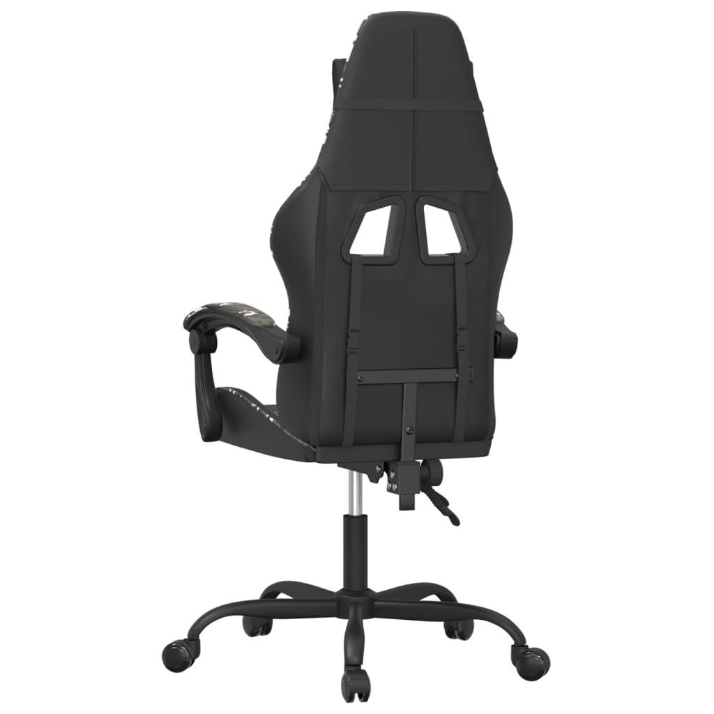 Gaming chair, black and camouflage, eco-leather