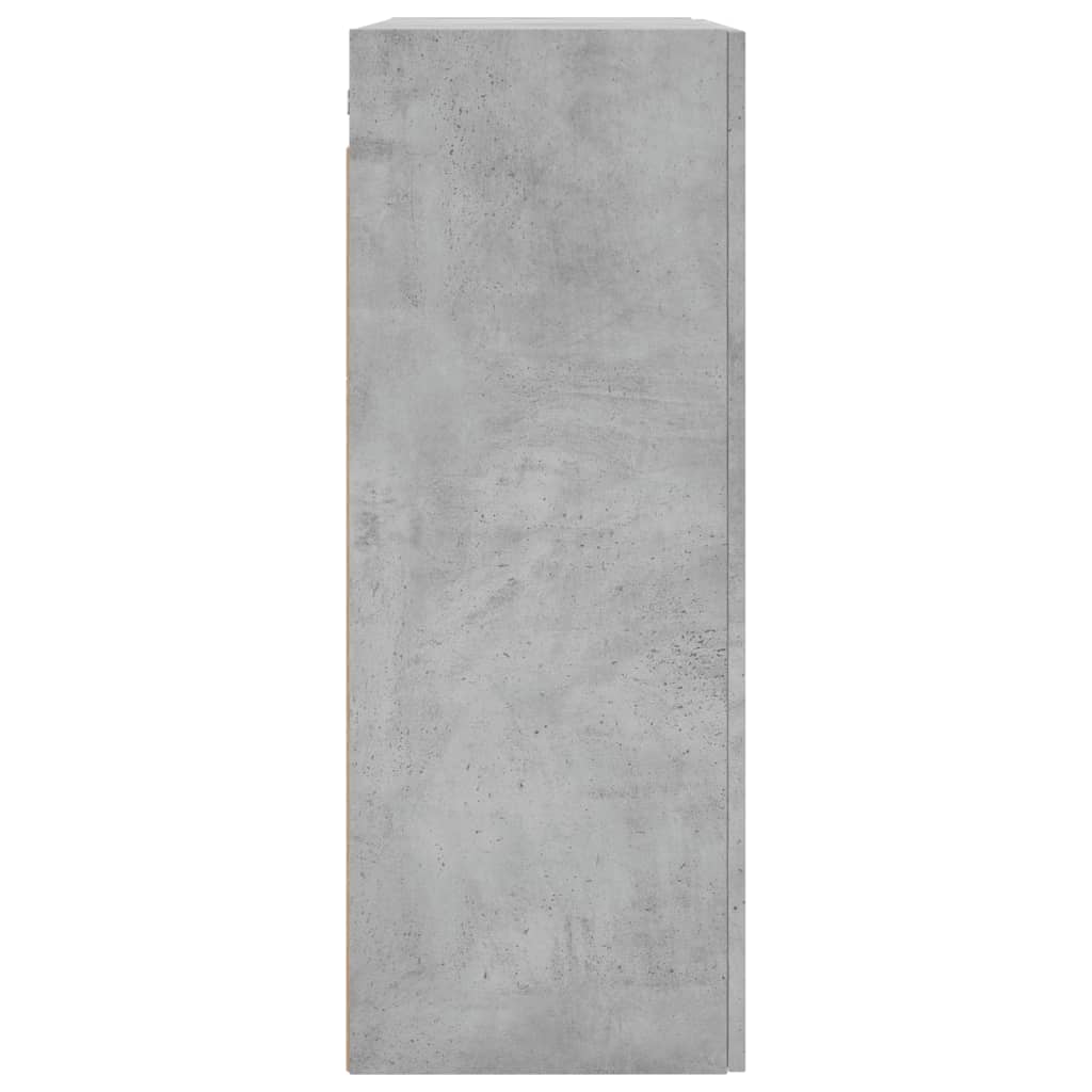 Wall-mounted cabinet, 2 pcs, concrete grey, 69.5x34x90 cm