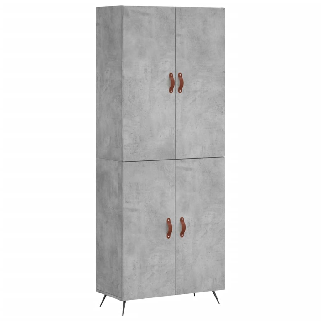 Tall cabinet, concrete gray, 69.5x34x180, composite wood