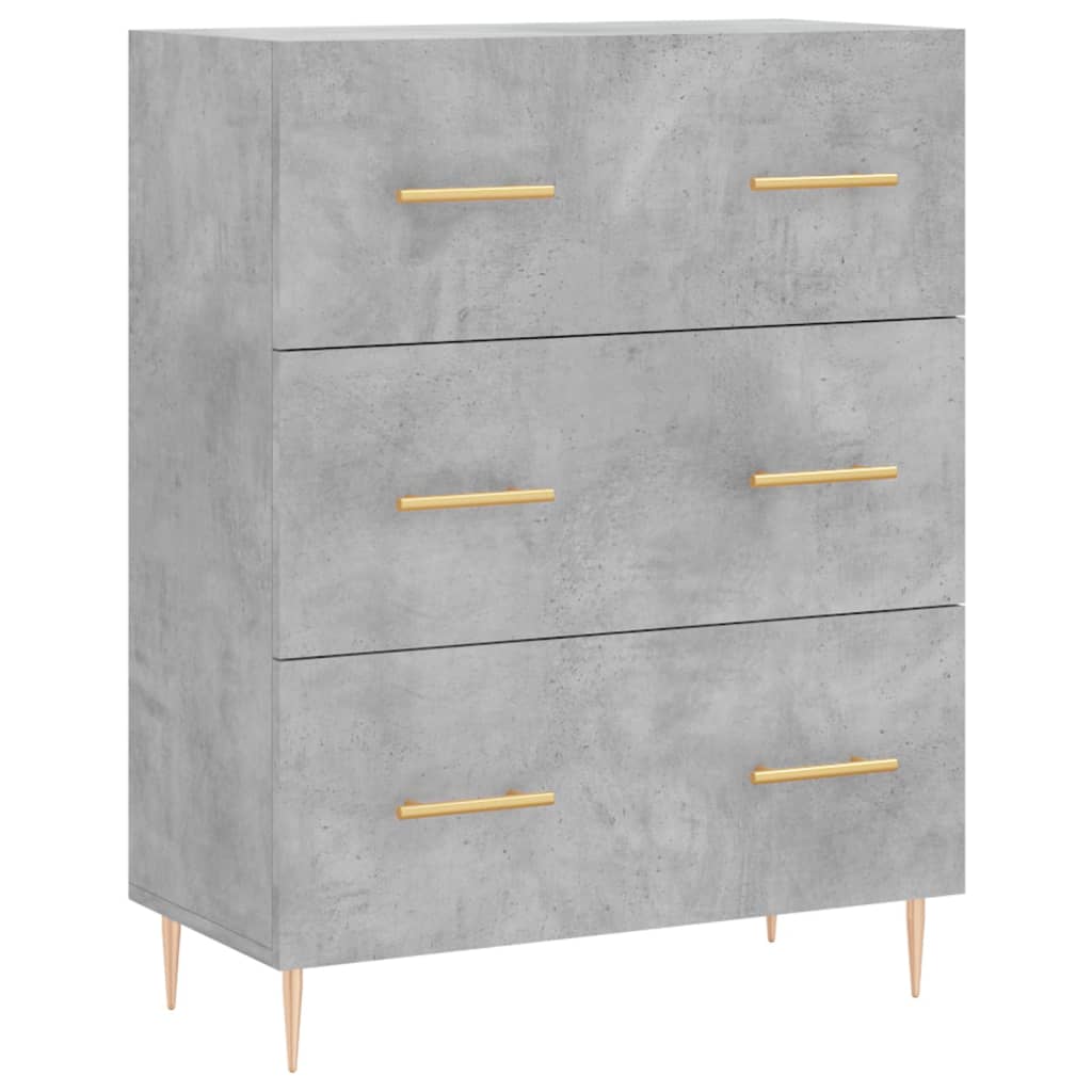 Tall cabinet, concrete gray, 69.5x34x180, composite wood