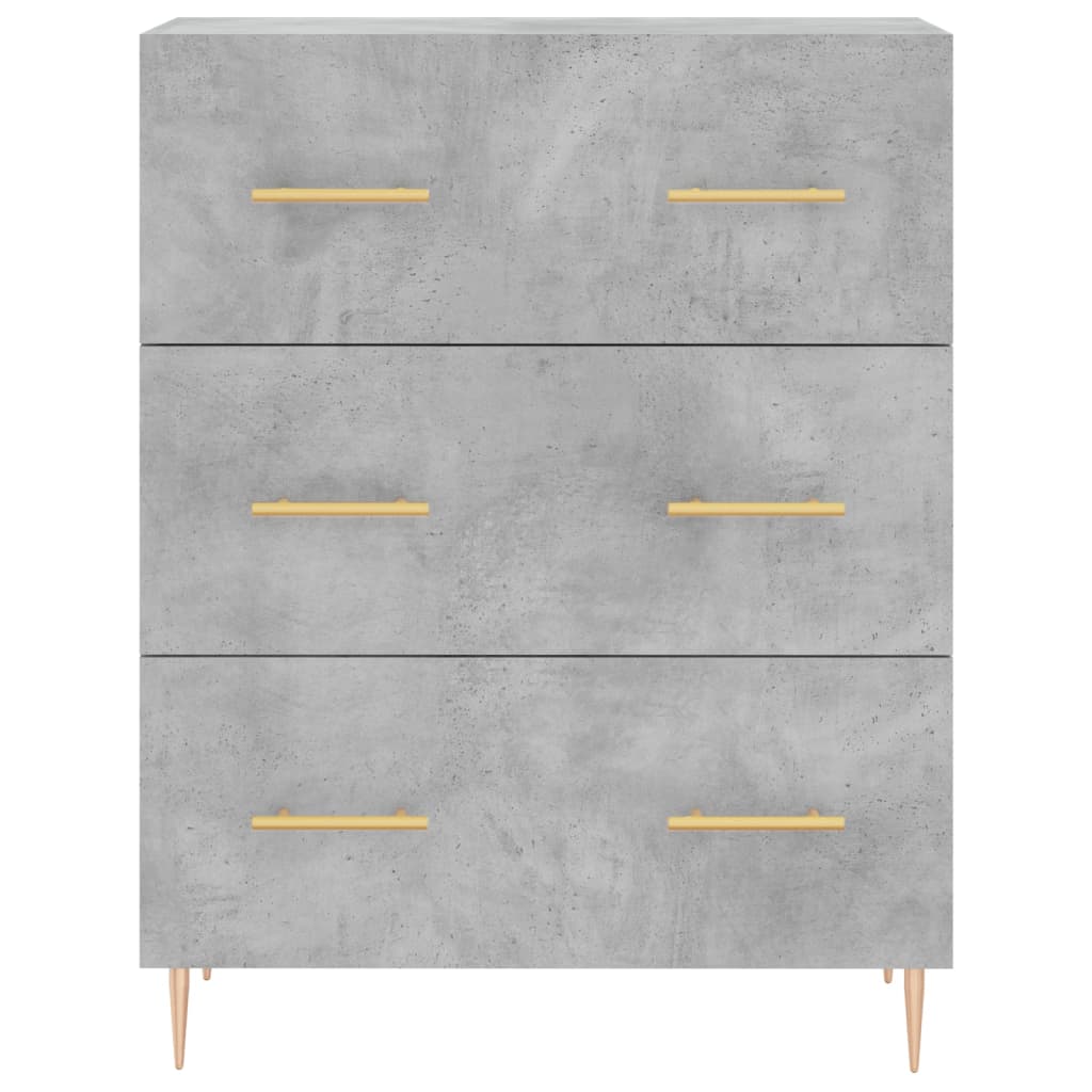 Tall cabinet, concrete gray, 69.5x34x180, composite wood