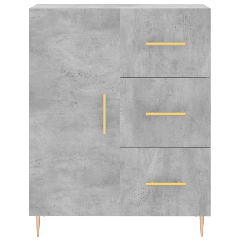 Tall cabinet, concrete gray, 69.5x34x180, composite wood