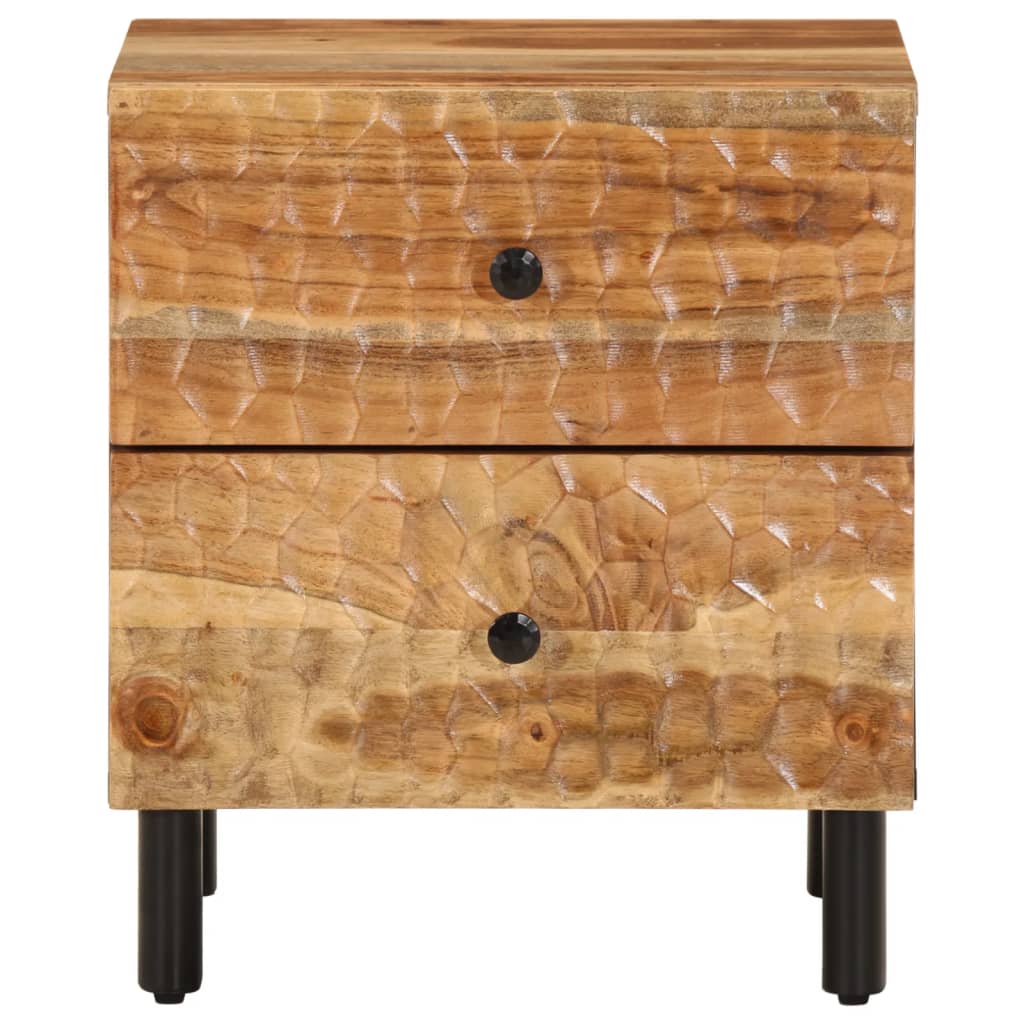 Bedside tables, 2 pcs., 40x33x46 cm, solid acacia wood