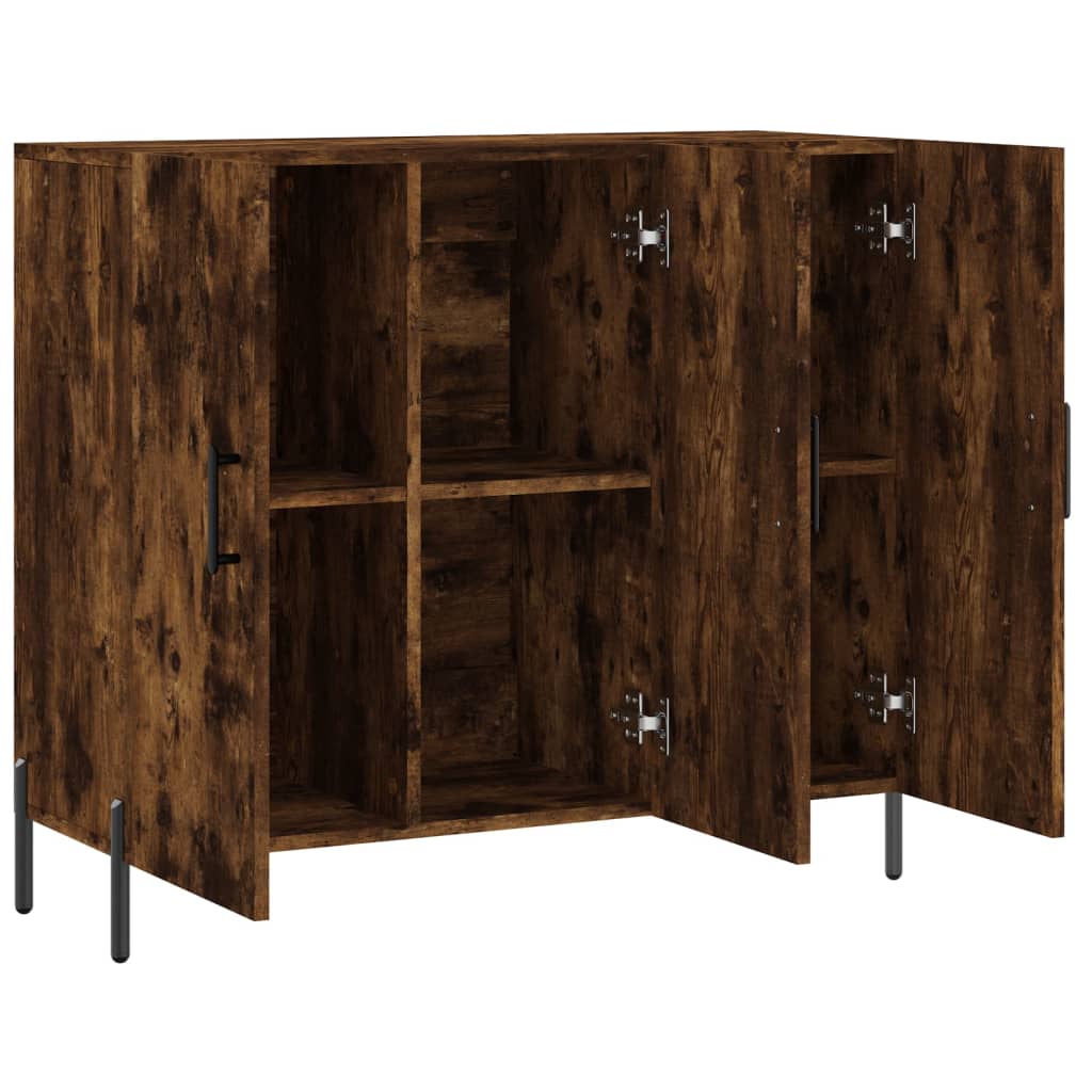 Wardrobe, smoky oak, 90x34x80 cm, composite wood