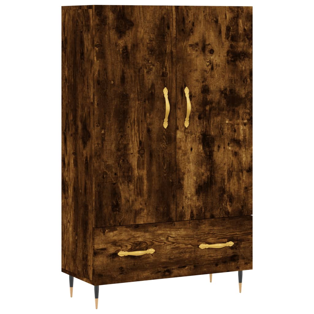 Tall cabinet, smoked oak, 69.5x31x115 cm, processed wood