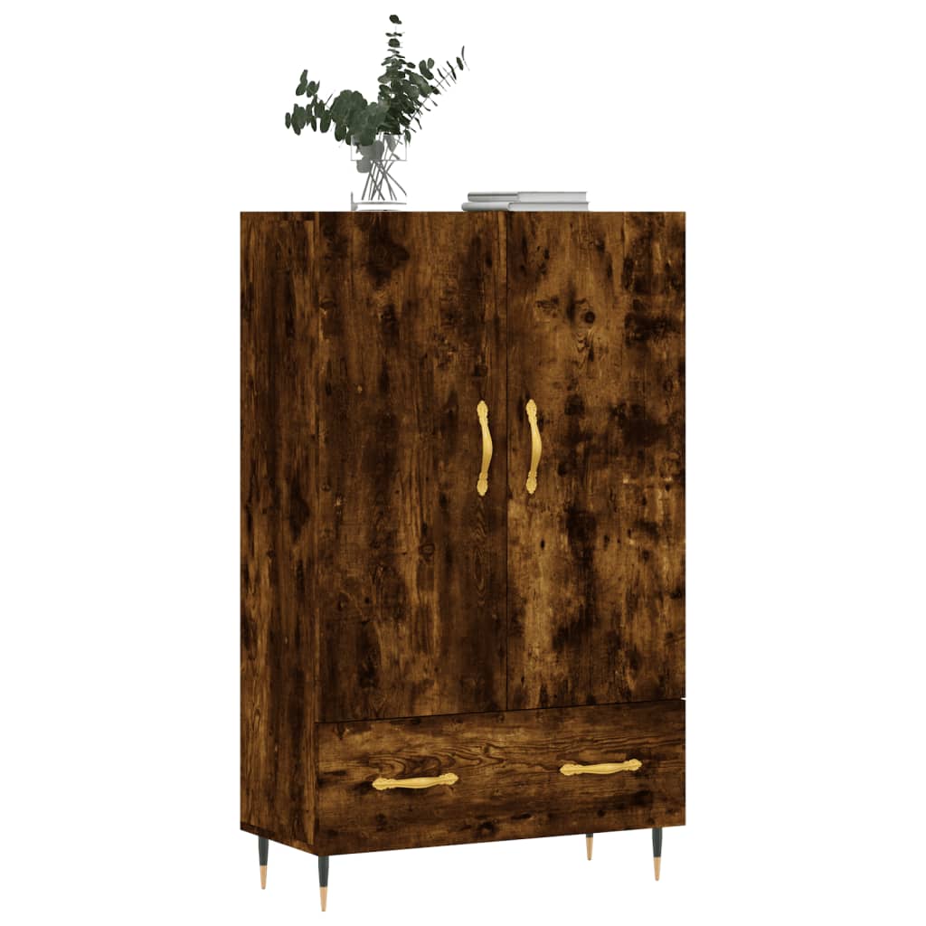 Tall cabinet, smoked oak, 69.5x31x115 cm, processed wood