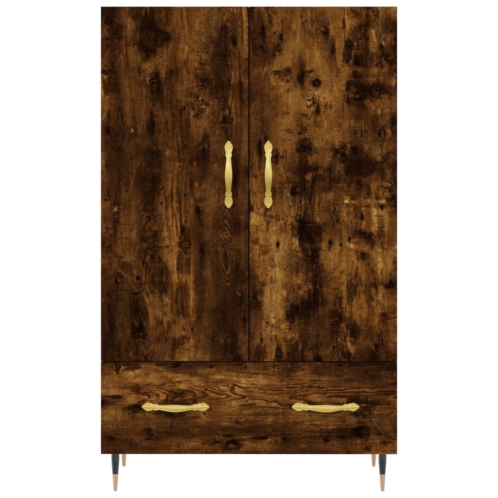 Tall cabinet, smoked oak, 69.5x31x115 cm, processed wood