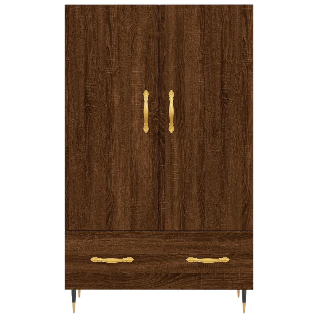 Tall cabinet, brown oak, 69.5x31x115 cm, processed wood