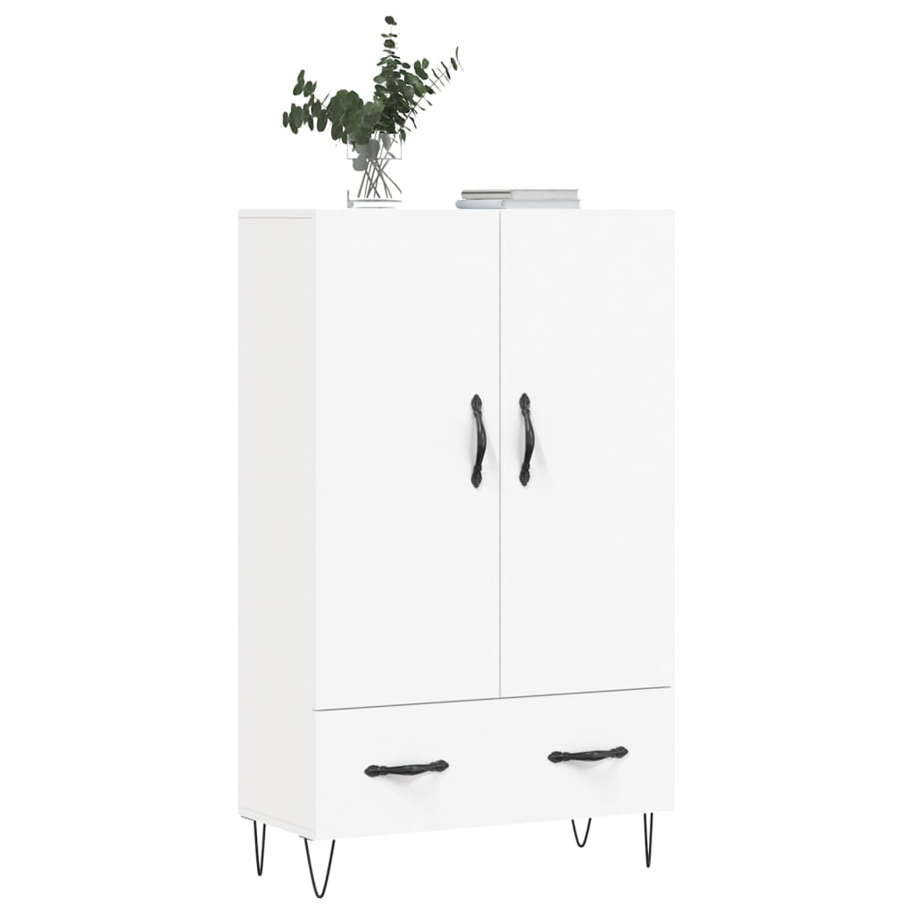 Tall cabinet, white, 69.5x31x115 cm, processed wood