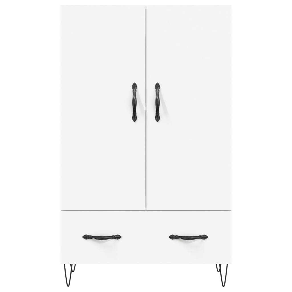 Tall cabinet, white, 69.5x31x115 cm, processed wood