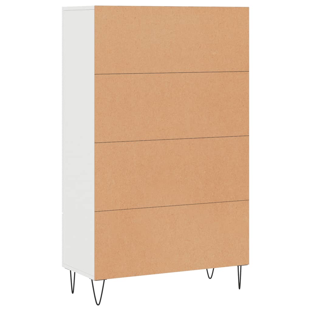 Tall cabinet, white, 69.5x31x115 cm, processed wood