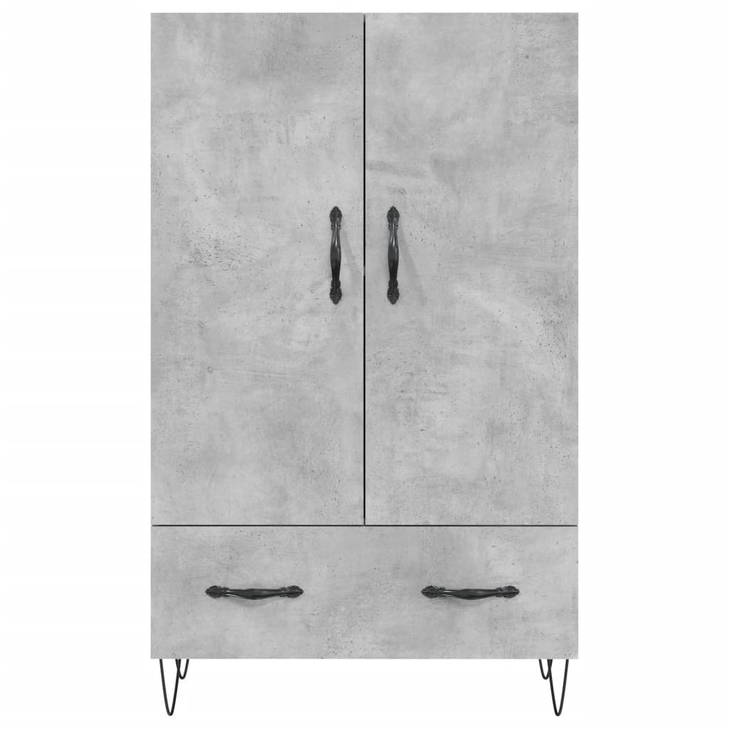 Tall cabinet, concrete grey, 69.5x31x115 cm, engineered wood