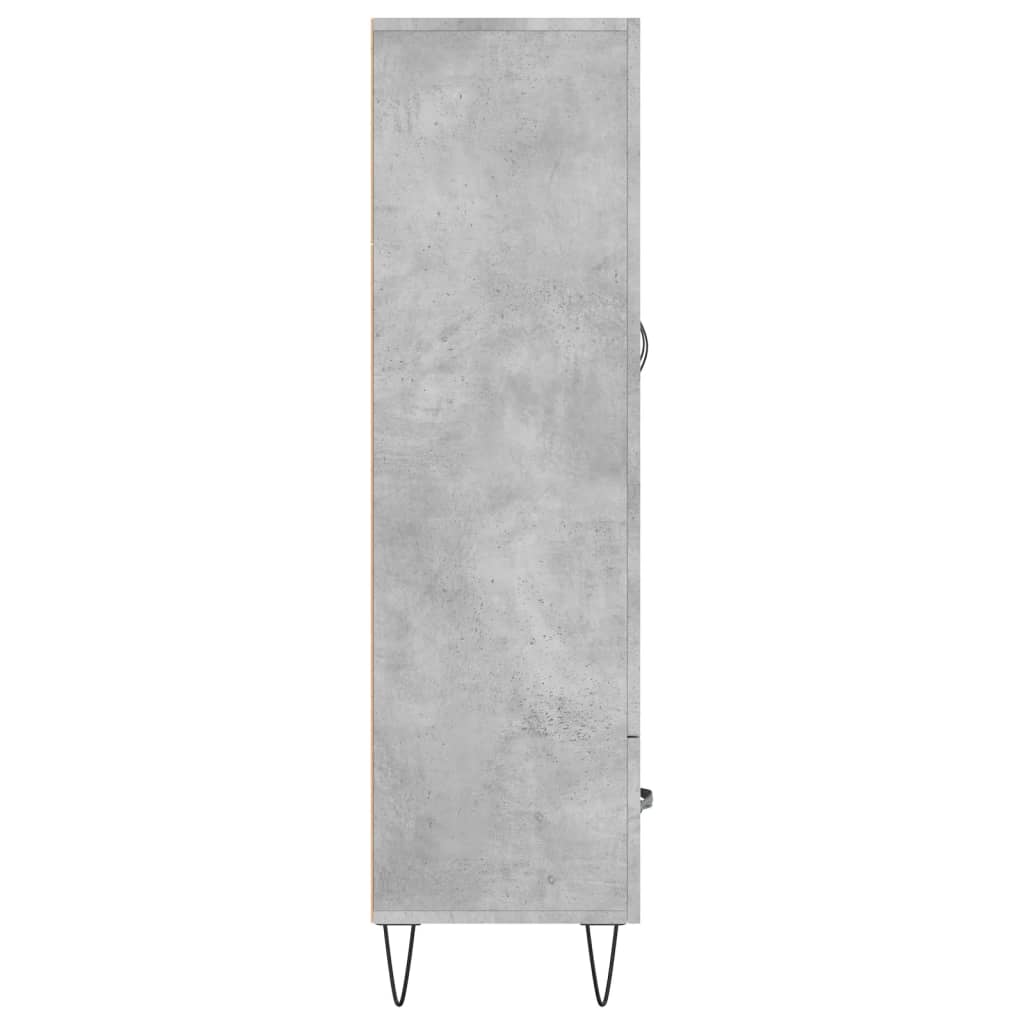 Tall cabinet, concrete grey, 69.5x31x115 cm, engineered wood