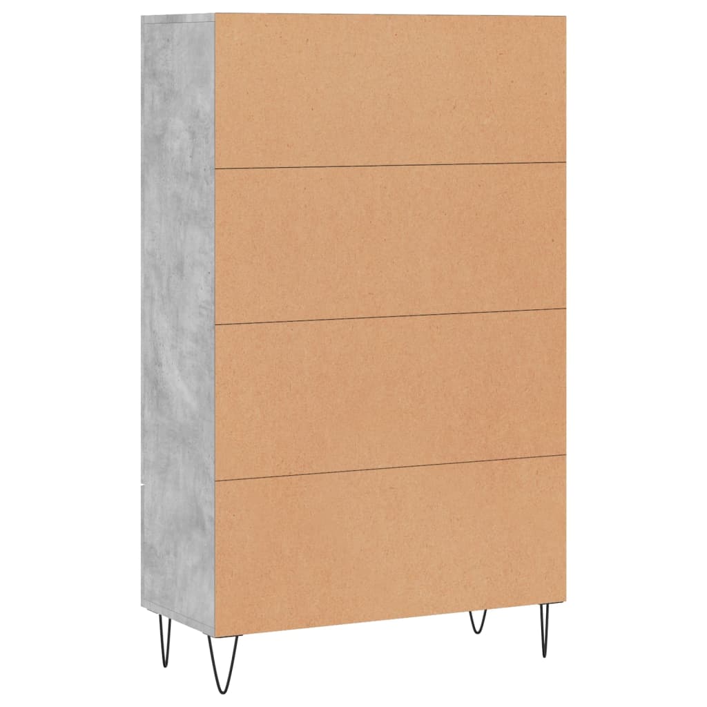 Tall cabinet, concrete grey, 69.5x31x115 cm, engineered wood