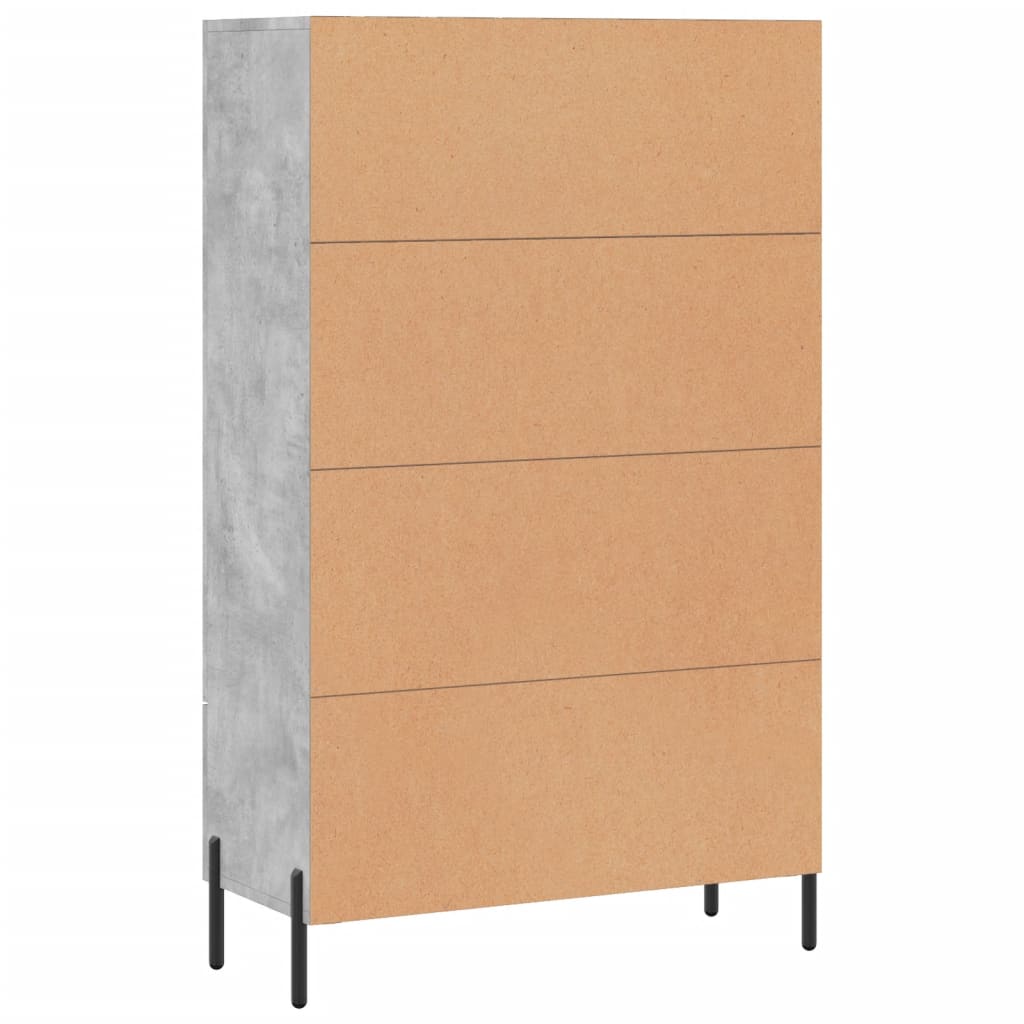 Tall cabinet, concrete grey, 69.5x31x115 cm, engineered wood