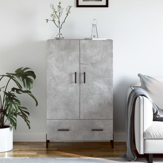 Tall cabinet, concrete grey, 69.5x31x115 cm, engineered wood