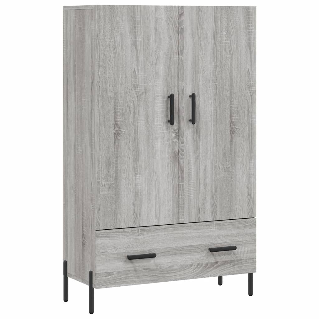 Sonoma gray cabinet 69.5x31x115 cm, processed wood