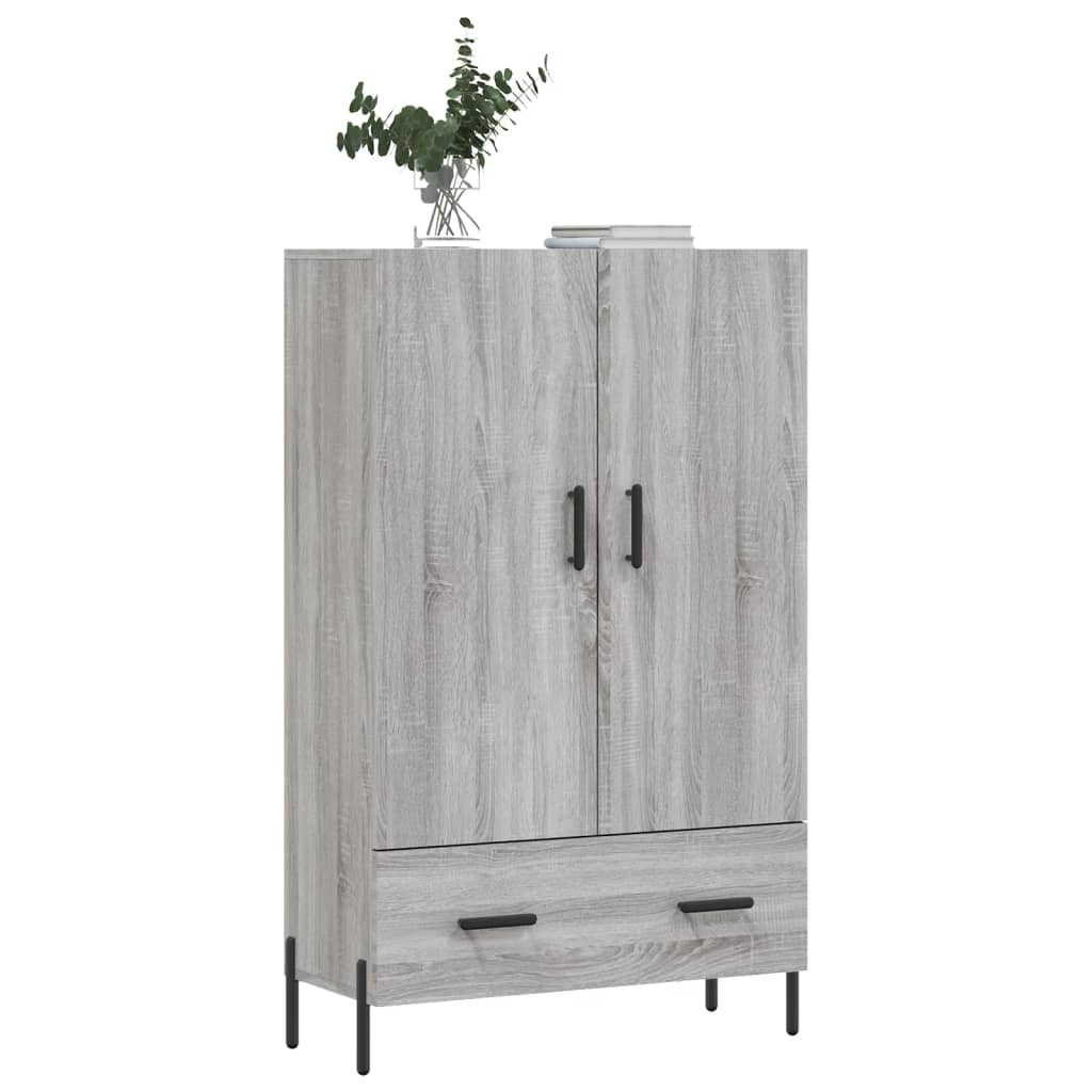 Sonoma gray cabinet 69.5x31x115 cm, processed wood