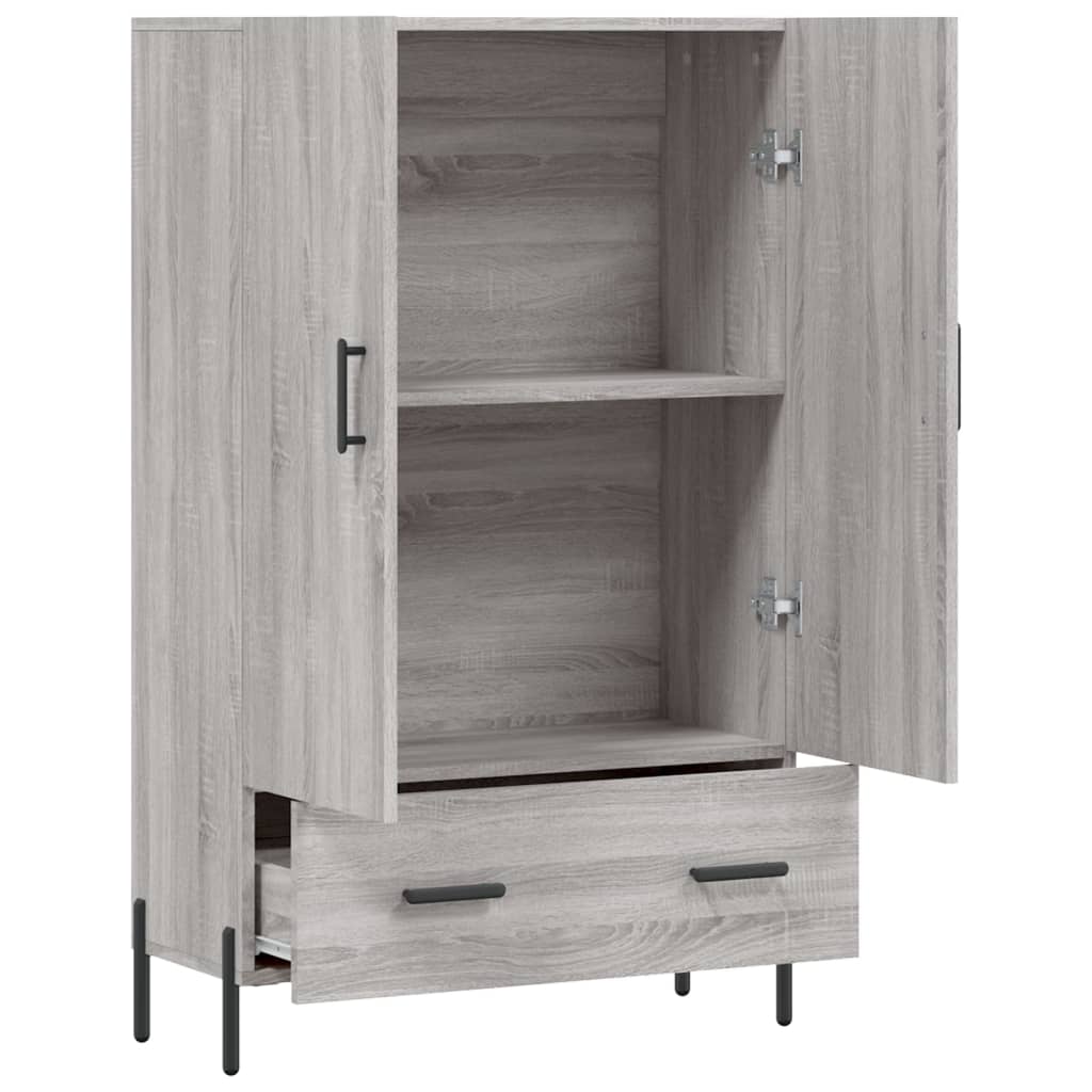 Sonoma gray cabinet 69.5x31x115 cm, processed wood