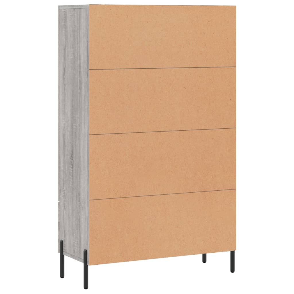 Sonoma gray cabinet 69.5x31x115 cm, processed wood