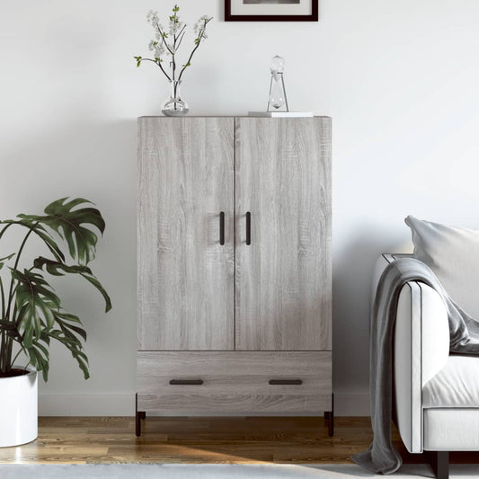 Sonoma gray cabinet 69.5x31x115 cm, processed wood