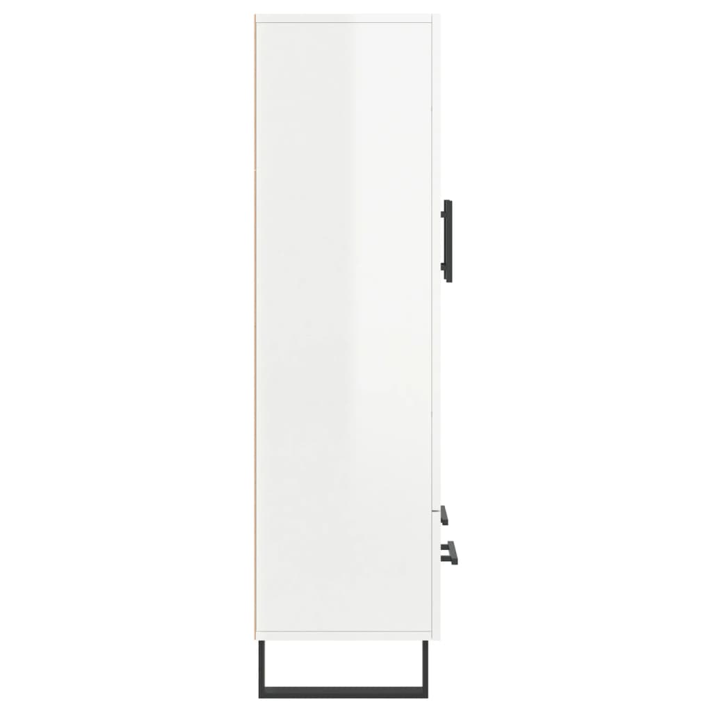 Tall cabinet, high-gloss white, 69.5x31x115 cm, engineered wood