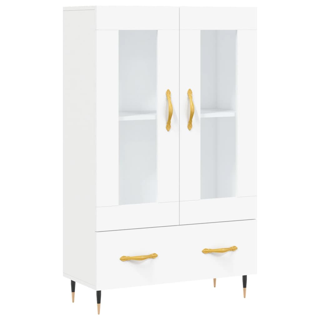 Tall cabinet, white, 69.5x31x115 cm, processed wood