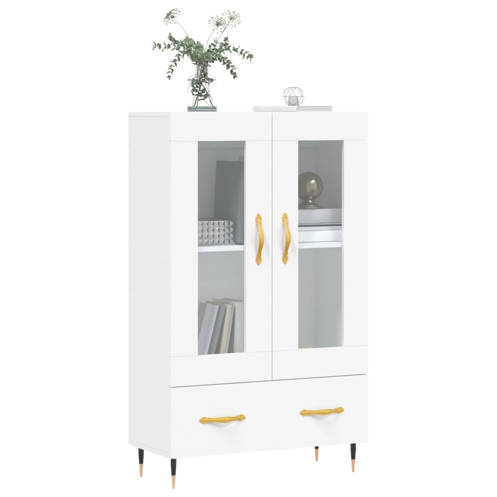 Tall cabinet, white, 69.5x31x115 cm, processed wood