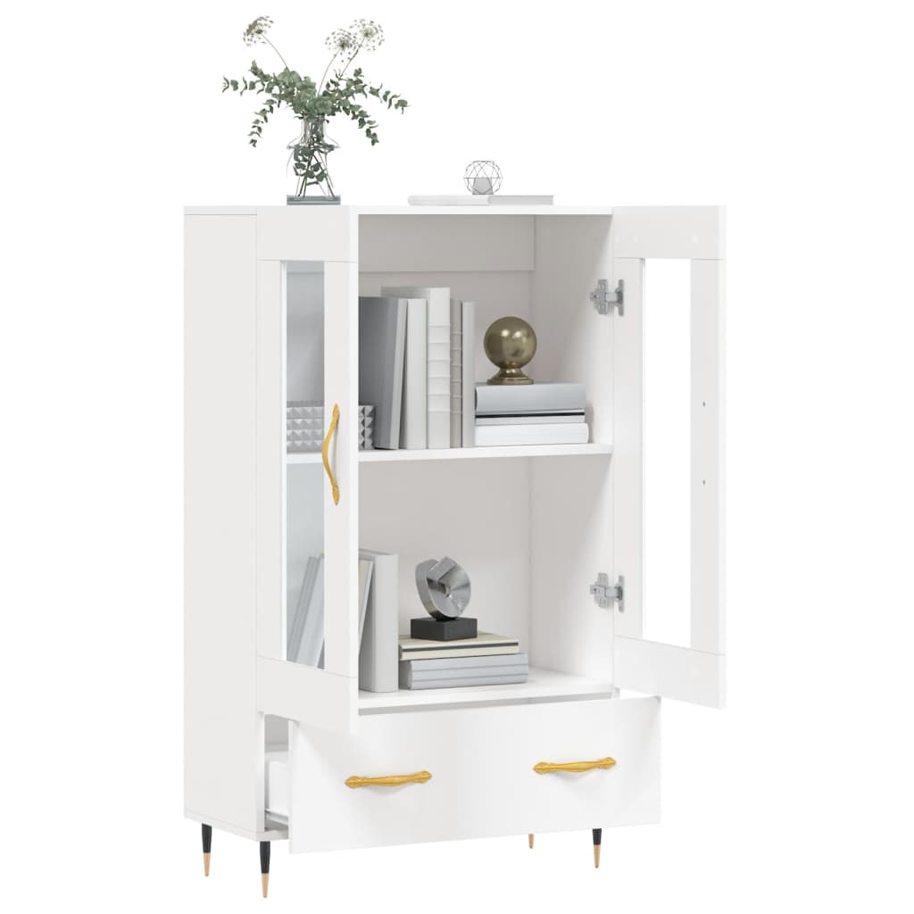 Tall cabinet, white, 69.5x31x115 cm, processed wood