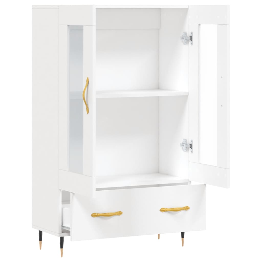 Tall cabinet, white, 69.5x31x115 cm, processed wood