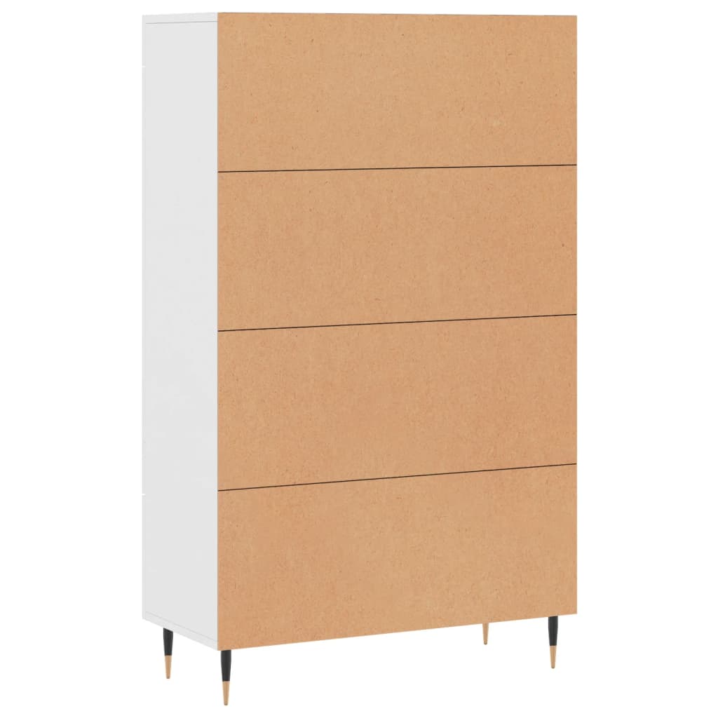 Tall cabinet, white, 69.5x31x115 cm, processed wood