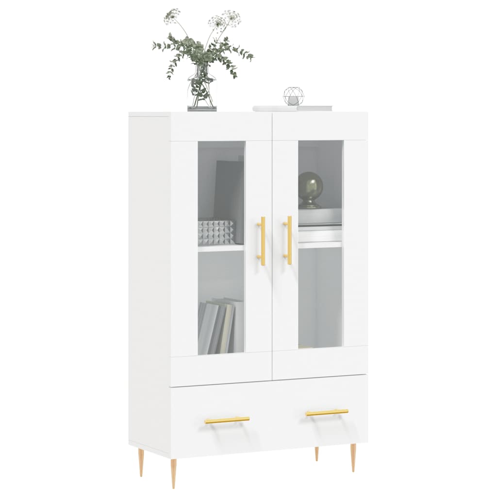 Tall cabinet, white, 69.5x31x115 cm, processed wood