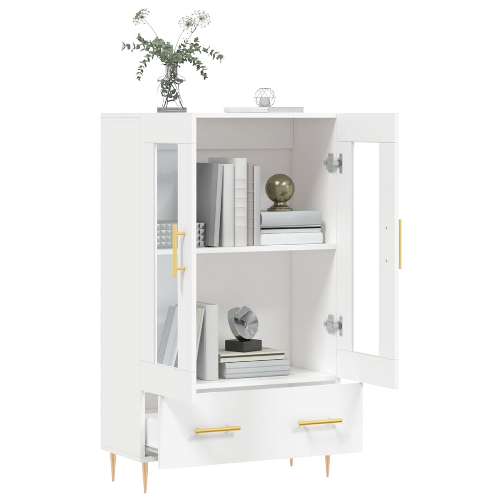 Tall cabinet, white, 69.5x31x115 cm, processed wood