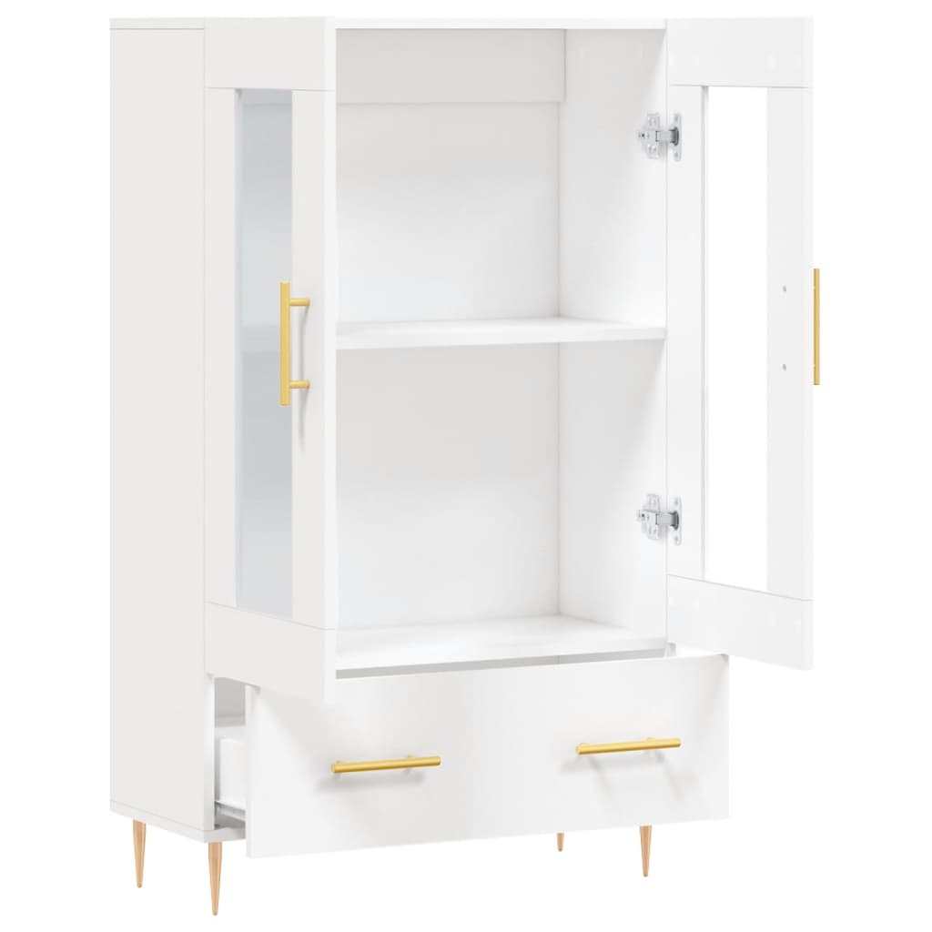 Tall cabinet, white, 69.5x31x115 cm, processed wood