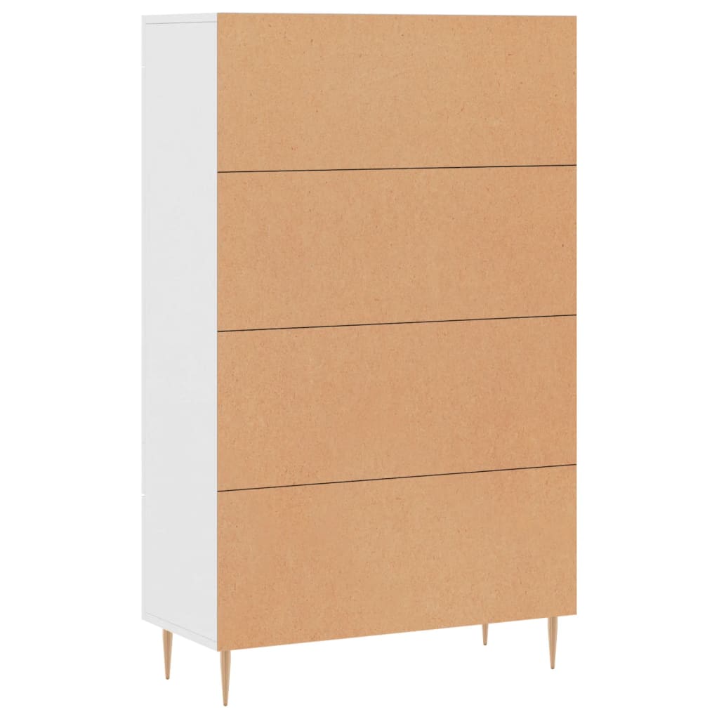 Tall cabinet, white, 69.5x31x115 cm, processed wood