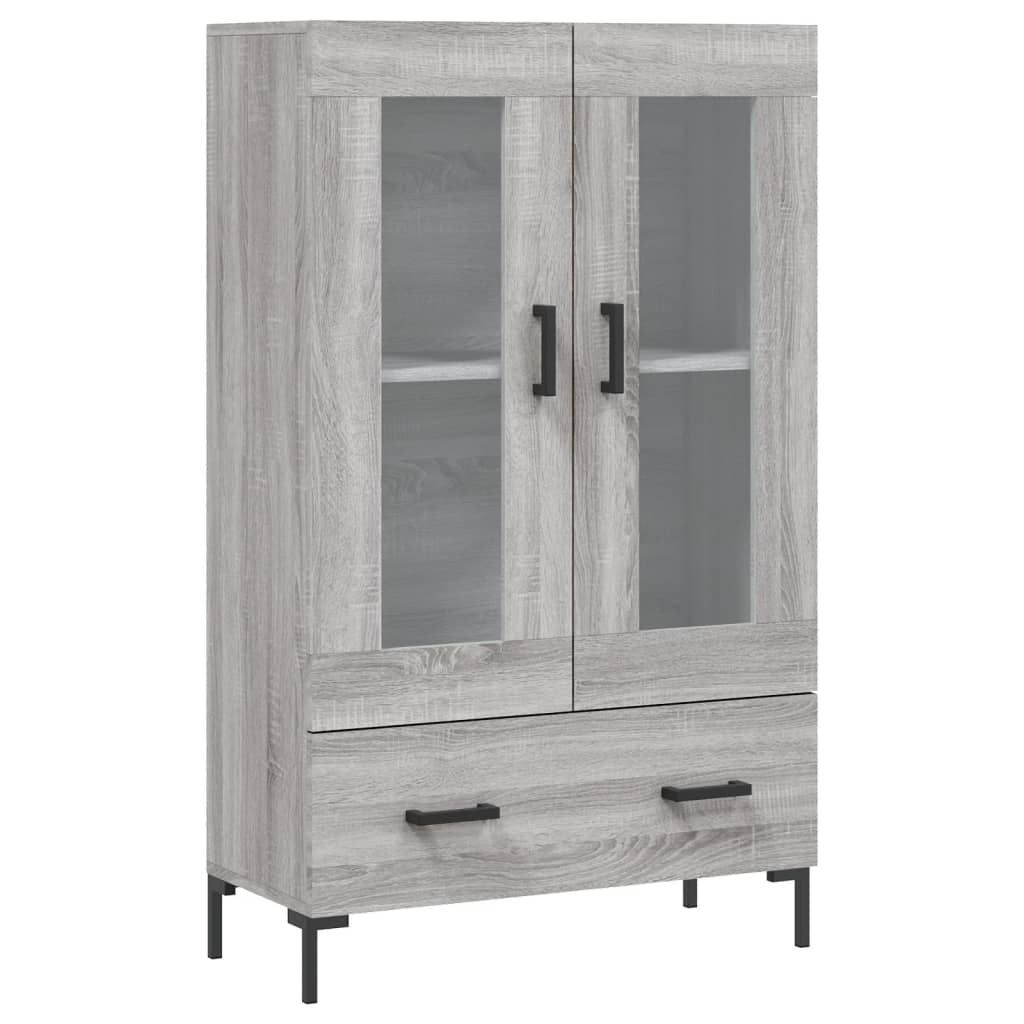 Sonoma gray cabinet 69.5x31x115 cm, processed wood