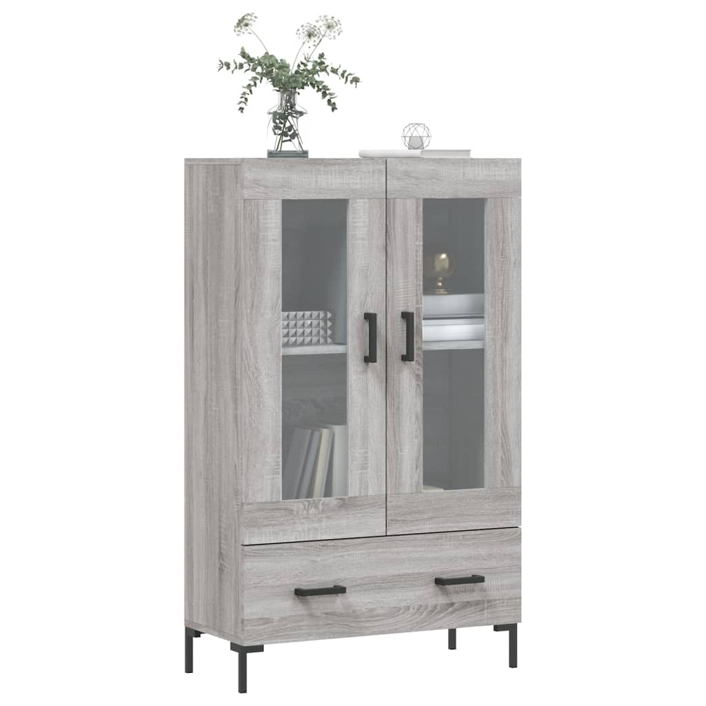 Sonoma gray cabinet 69.5x31x115 cm, processed wood