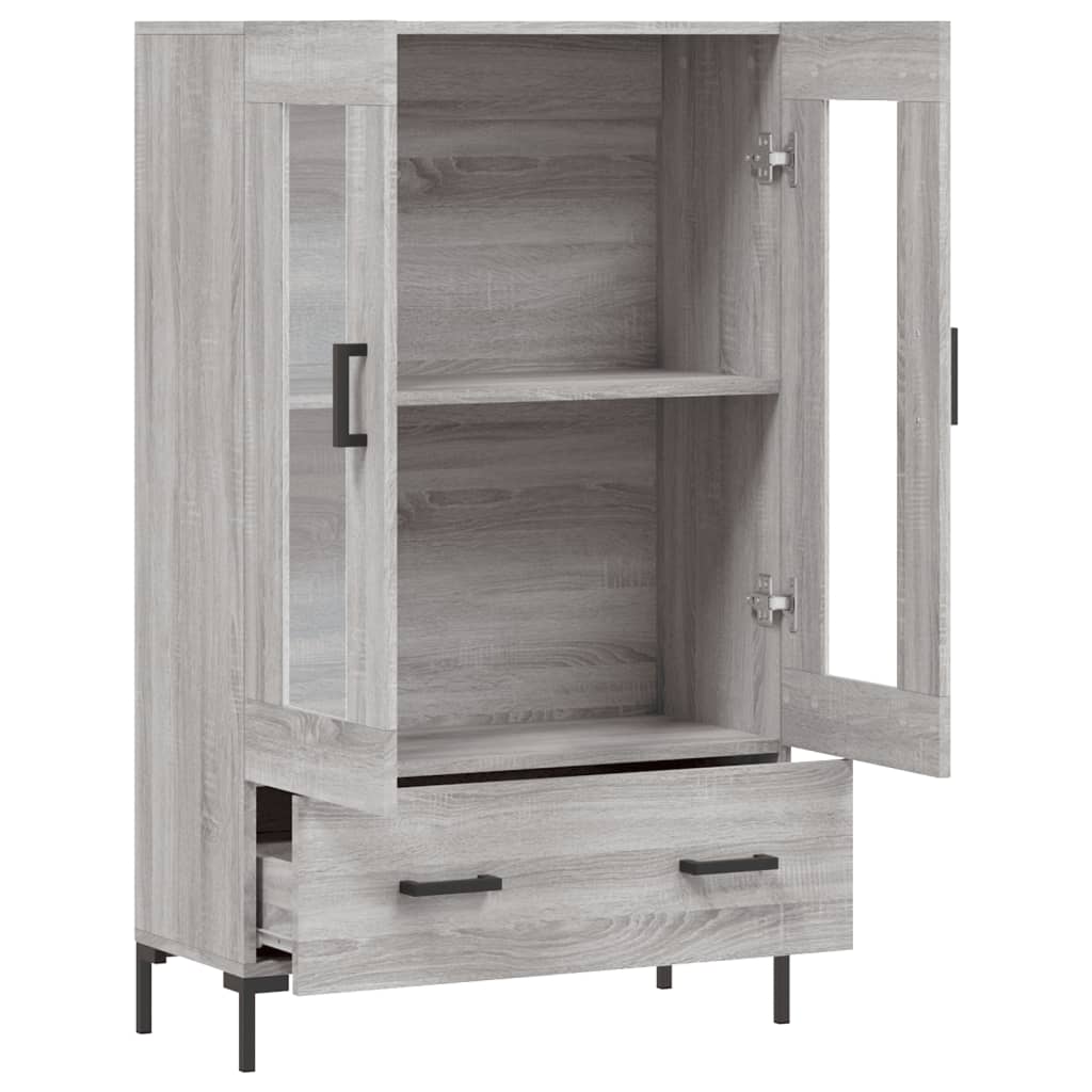 Sonoma gray cabinet 69.5x31x115 cm, processed wood